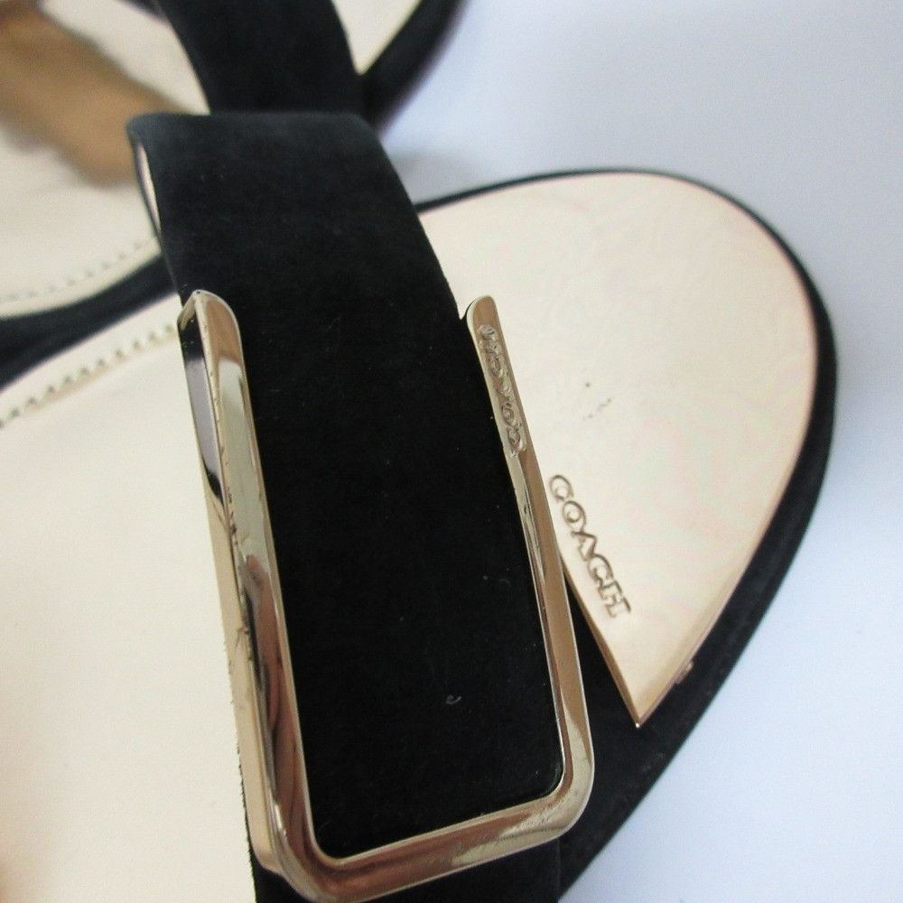 Coach Coach Coach HAMPTON ITL NUBUCK High Heel Sandals Suede Shoes DUTY FREE for USA Size ONE SIZE - 14 Thumbnail