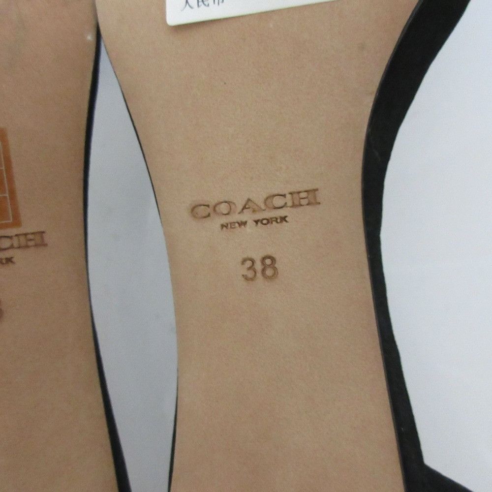 Coach Coach Coach HAMPTON ITL NUBUCK High Heel Sandals Suede Shoes DUTY FREE for USA Size ONE SIZE - 8 Thumbnail