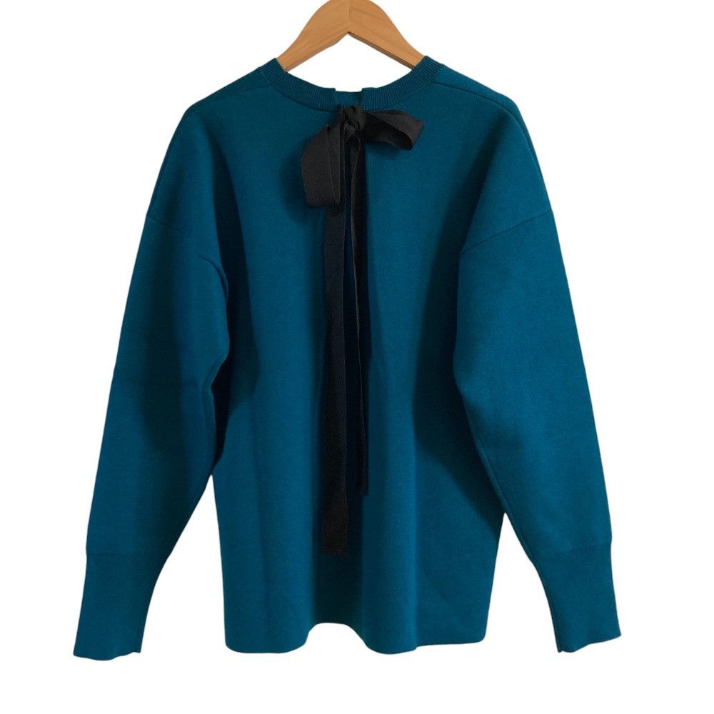Lanvin Lanvin LANVIN en Bleu Back Ribbon Knit Pullover Sweater Others Tops 3204842 DUTY FREE for USA Size ONE SIZE - 2 Thumbnail