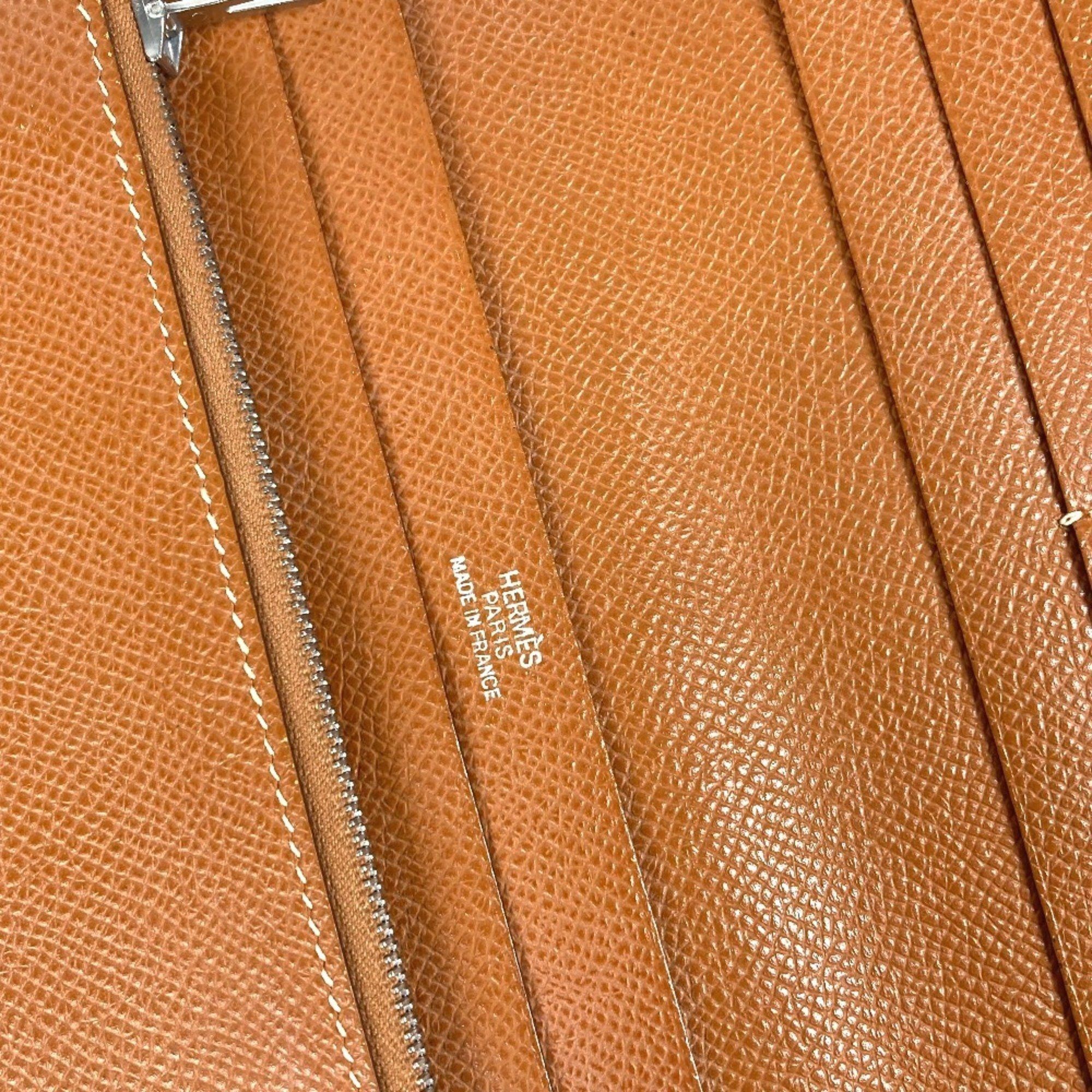 Hermes HERMES Azap Combine Long Wallet with Round Zipper Travel Case, Leather, Unisex, Gold Size ONE SIZE - 12 Thumbnail
