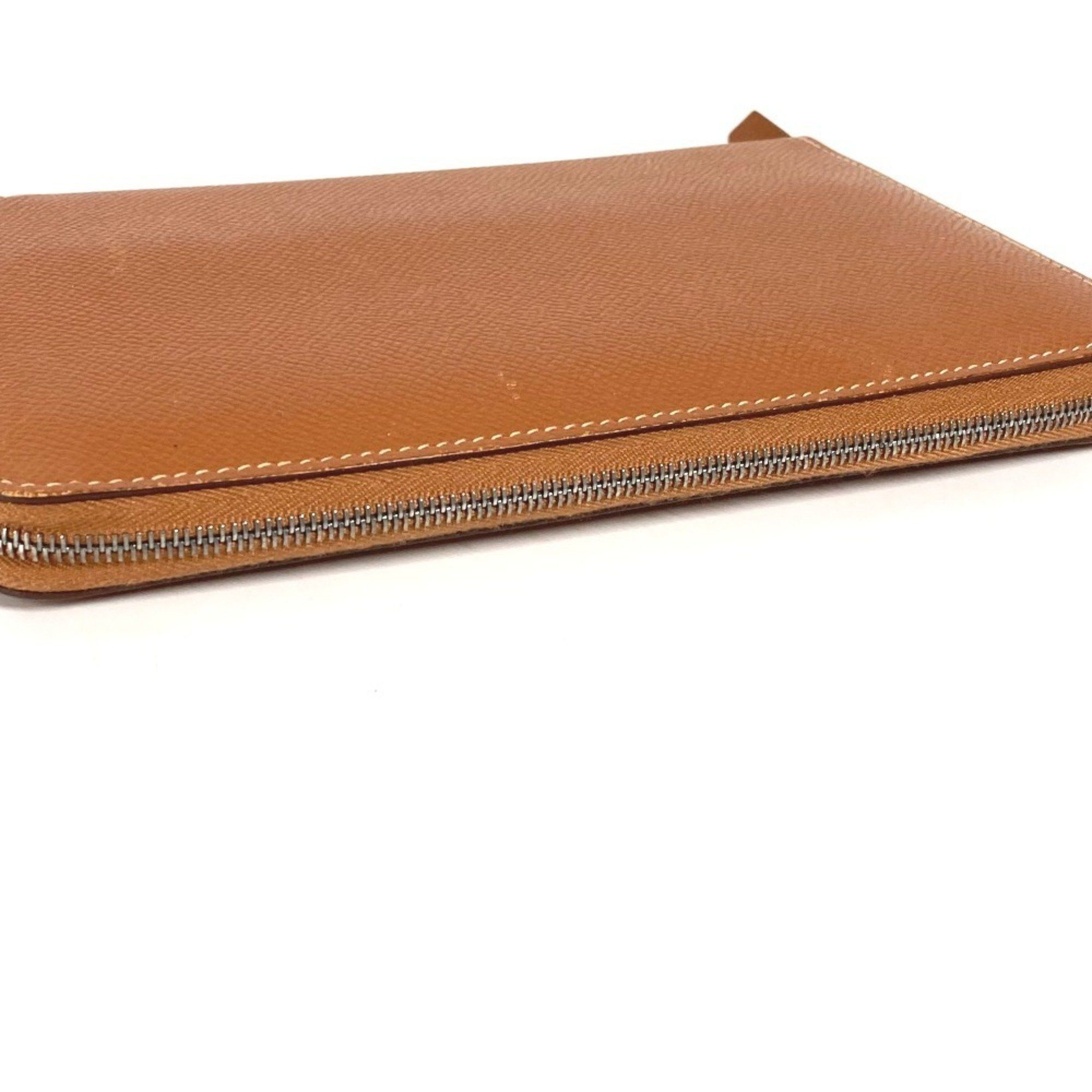 Hermes HERMES Azap Combine Long Wallet with Round Zipper Travel Case, Leather, Unisex, Gold Size ONE SIZE - 5 Thumbnail