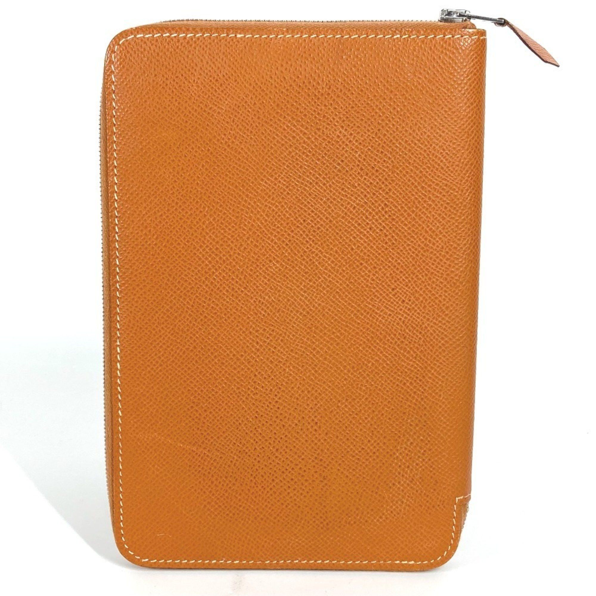 Hermes HERMES Azap Combine Long Wallet with Round Zipper Travel Case, Leather, Unisex, Gold Size ONE SIZE - 2 Thumbnail