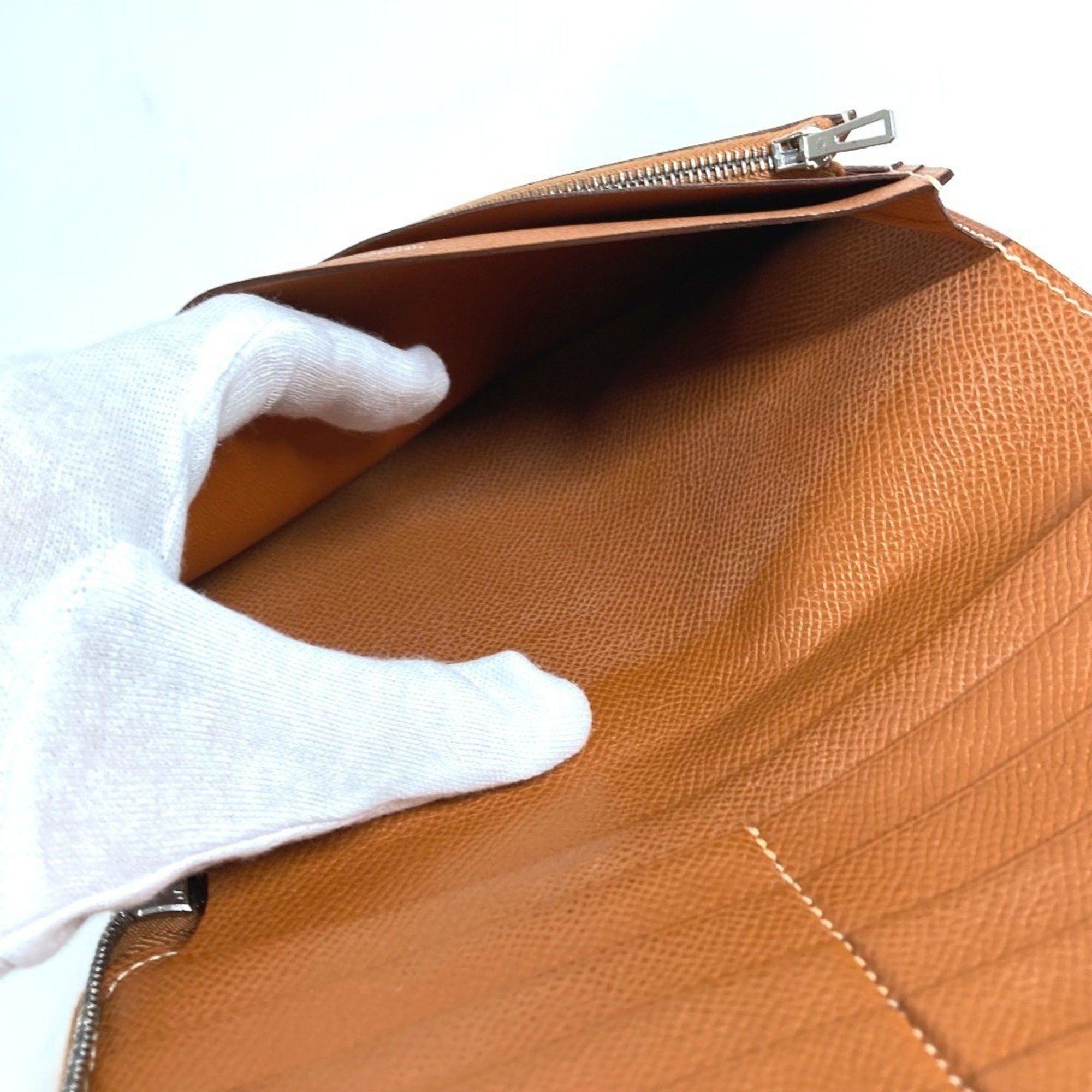 Hermes HERMES Azap Combine Long Wallet with Round Zipper Travel Case, Leather, Unisex, Gold Size ONE SIZE - 16 Thumbnail