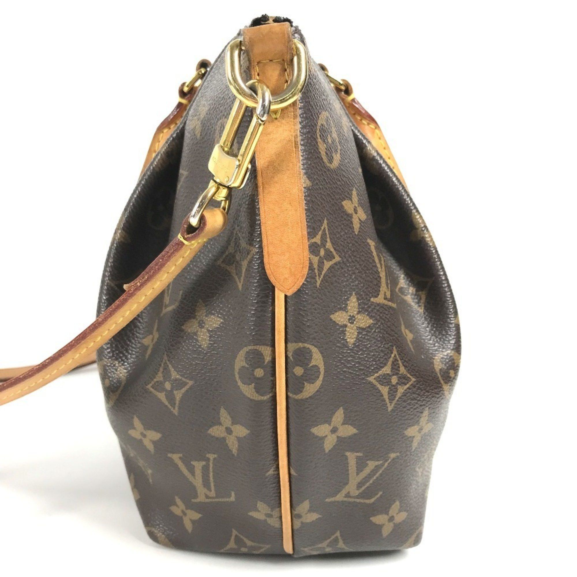 LOUIS VUITTON M48813 Monogram Turen PM Tote Bag, 2-Way Shoulder Handbag, Canvas, Unisex, Brown