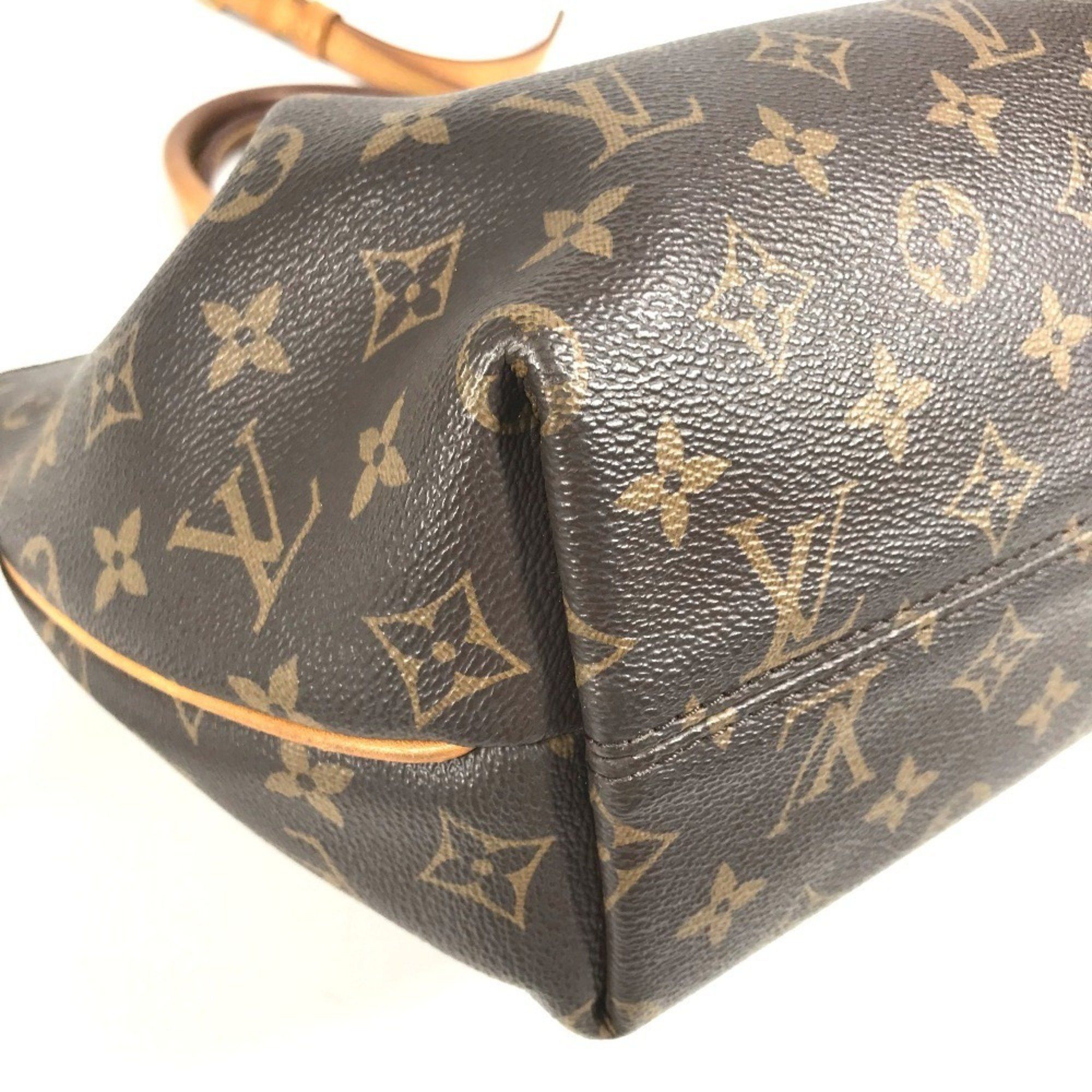 LOUIS VUITTON M48813 Monogram Turen PM Tote Bag, 2-Way Shoulder Handbag, Canvas, Unisex, Brown