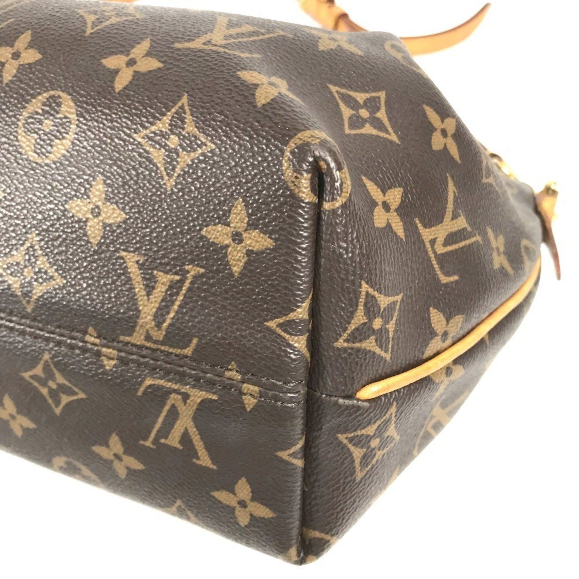 LOUIS VUITTON M48813 Monogram Turen PM Tote Bag, 2-Way Shoulder Handbag, Canvas, Unisex, Brown