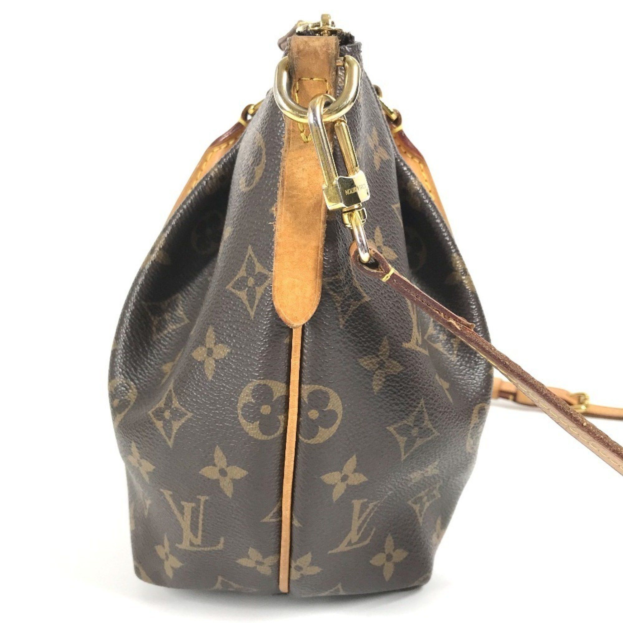 LOUIS VUITTON M48813 Monogram Turen PM Tote Bag, 2-Way Shoulder Handbag, Canvas, Unisex, Brown