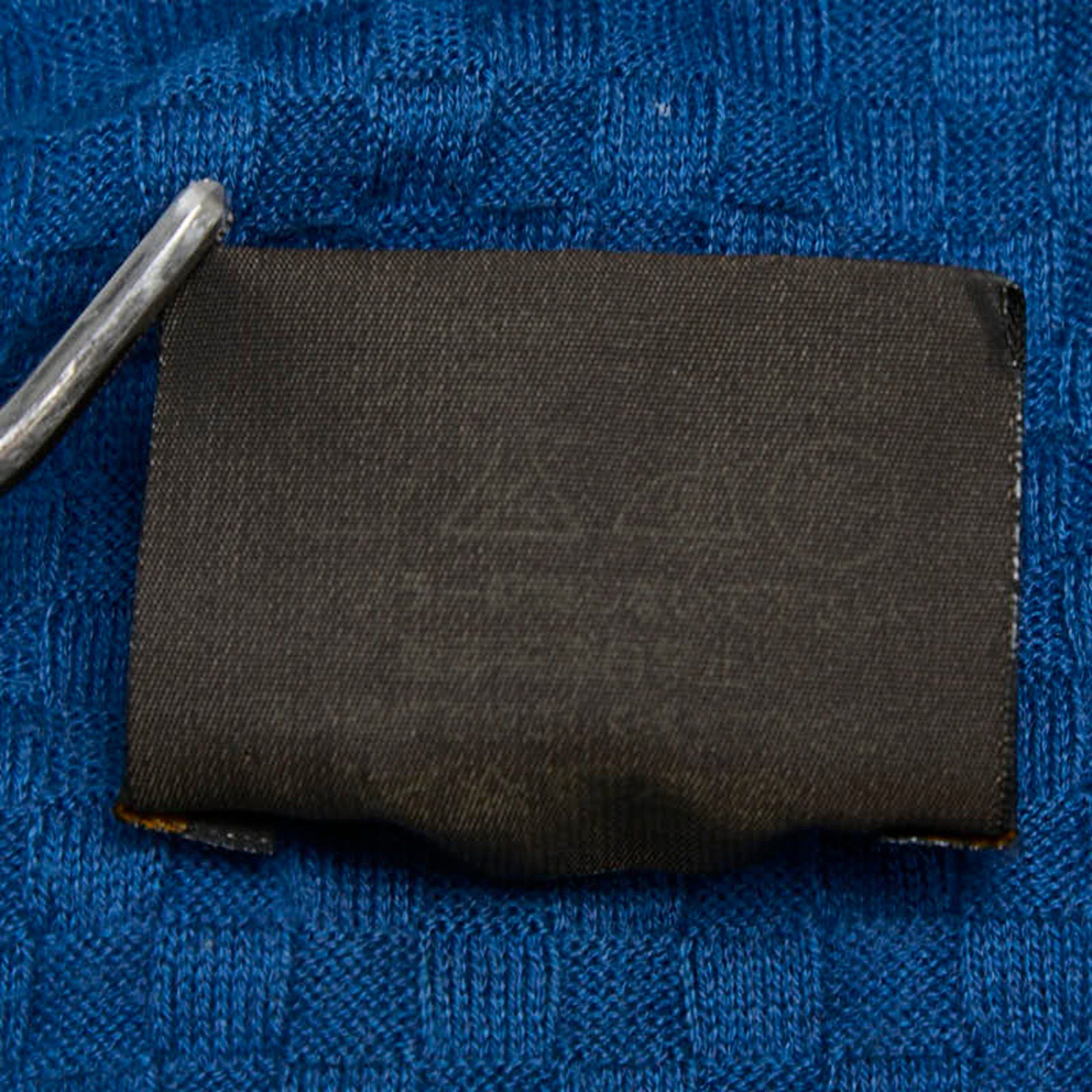 Louis Vuitton Louis Vuitton scarf, blue cotton and cashmere, women's. Size ONE SIZE - 3 Thumbnail