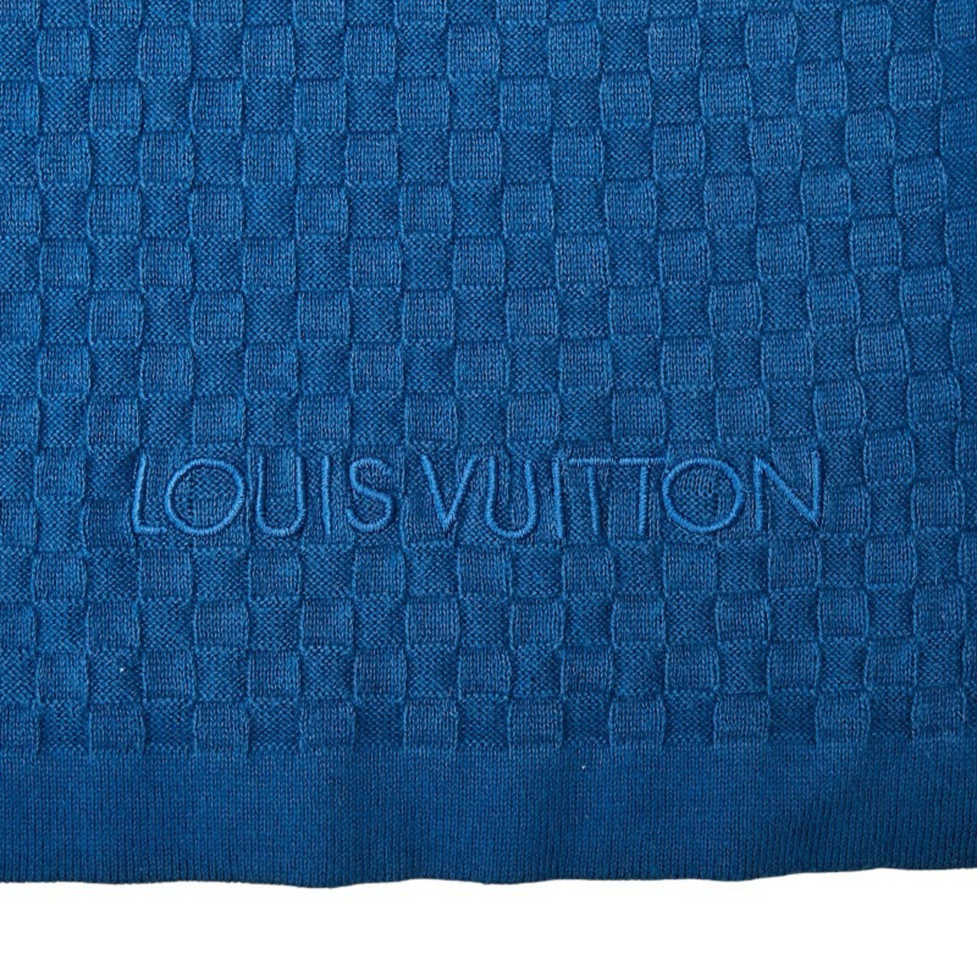 Louis Vuitton Louis Vuitton scarf, blue cotton and cashmere, women's. Size ONE SIZE - 4 Thumbnail