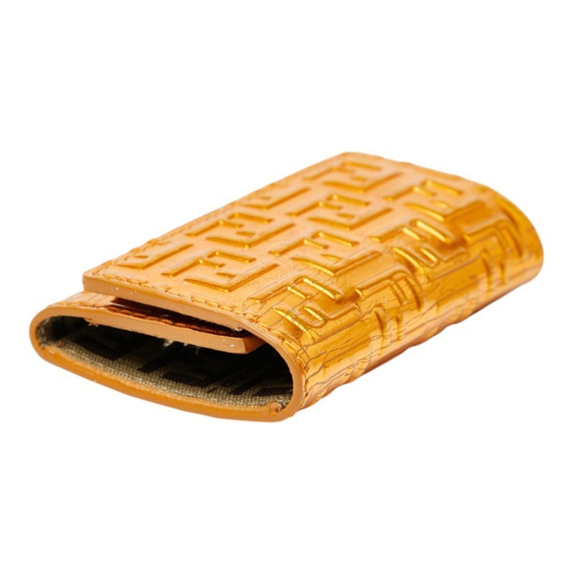 Fendi Fendi Zucchino 6-ring key case 8AP002 Orange leather Women's FENDI Size ONE SIZE - 4 Thumbnail