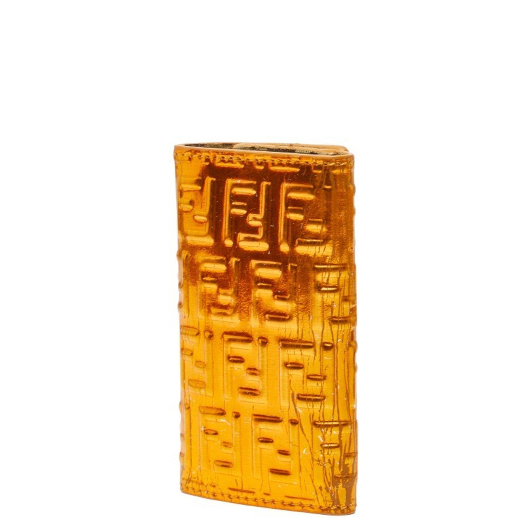 Fendi Fendi Zucchino 6-ring key case 8AP002 Orange leather Women's FENDI Size ONE SIZE - 2 Thumbnail