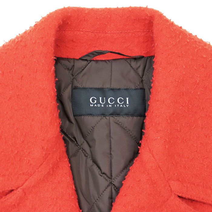 Gucci Gucci Gucci Wool Padded Coat Leather Outerwear DUTY FREE for USA Size ONE SIZE - 9 Thumbnail