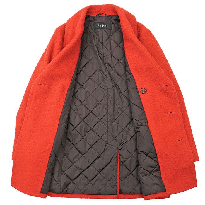 Gucci Gucci Gucci Wool Padded Coat Leather Outerwear DUTY FREE for USA Size ONE SIZE - 8 Thumbnail