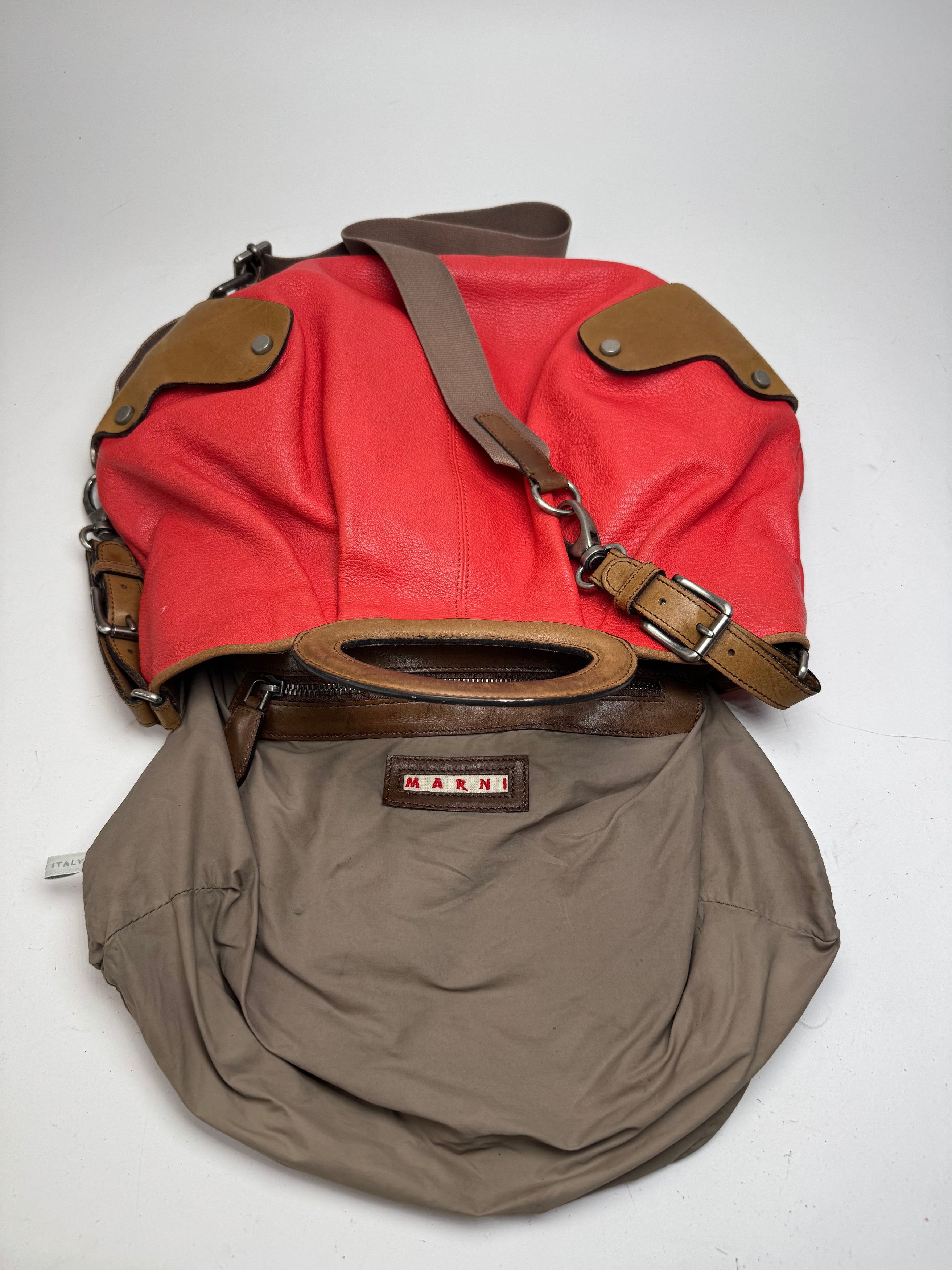 Marni Vintage 2Way Leather Bag Red Brown Size ONE SIZE - 3 Thumbnail