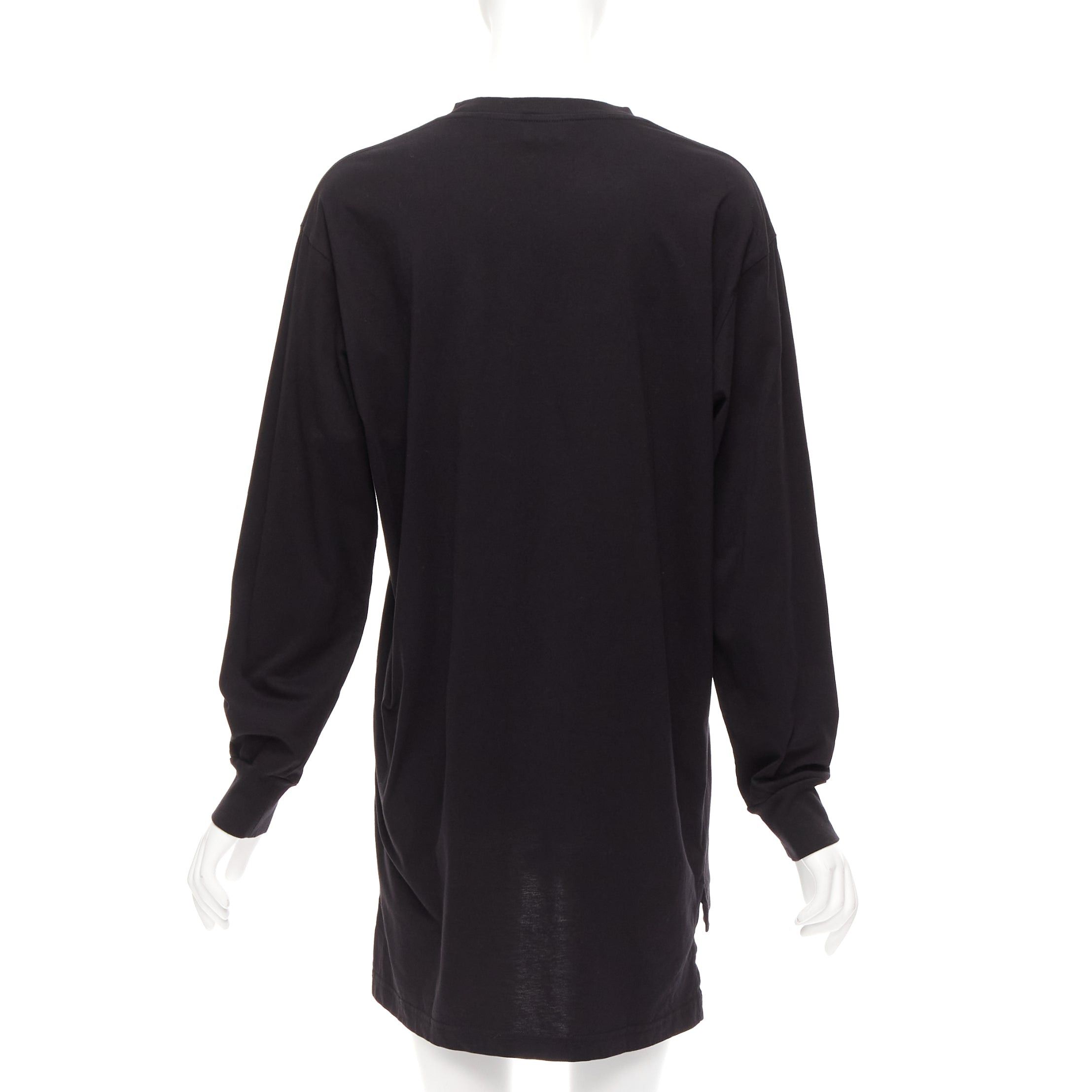 Marni MARNI black pink logo print long sleeve crew neck sweater dress IT38 XS Size XS / US 0-2 / IT 36-38 - 5 Thumbnail
