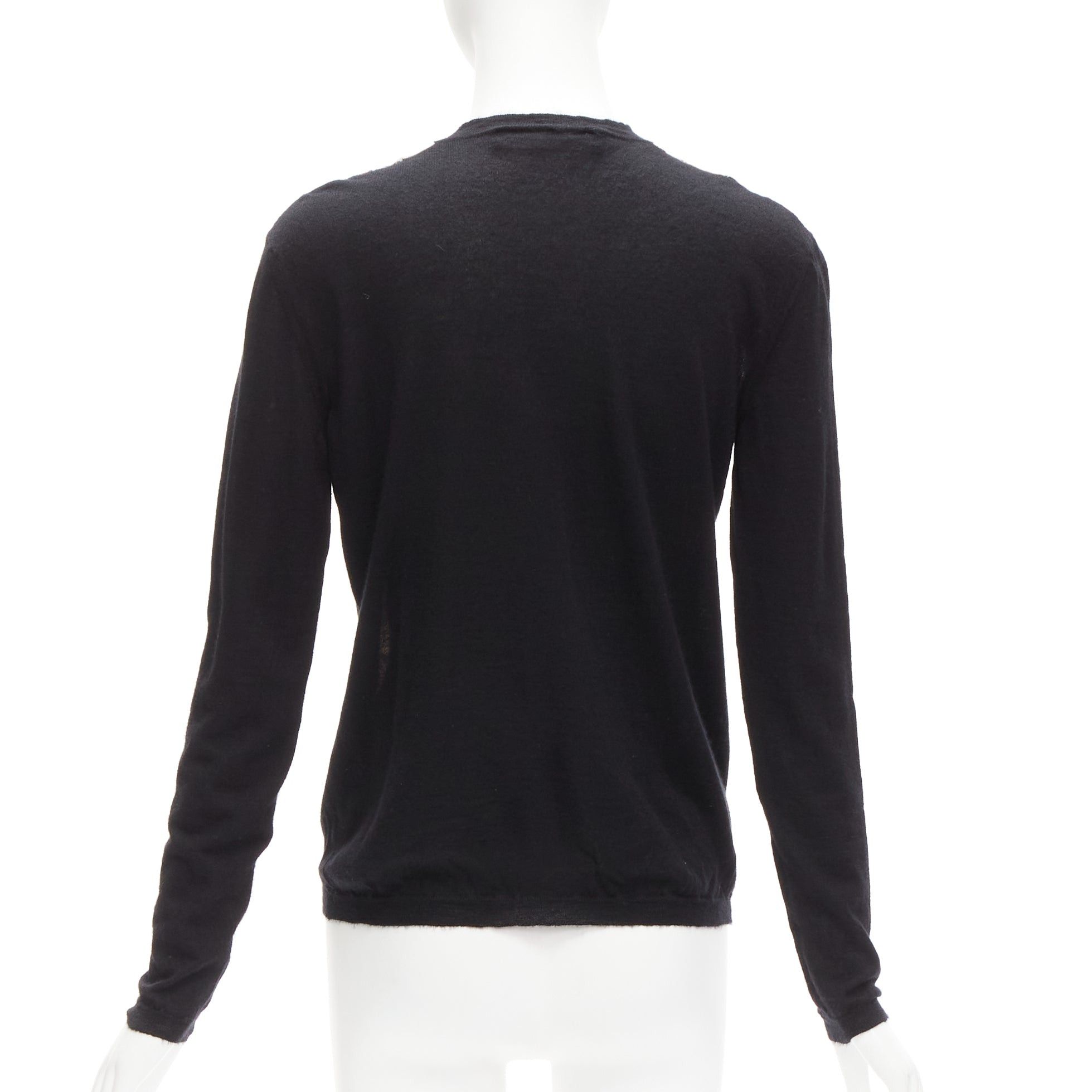 Marni MARNI cashmere silk beige pink jewel print panel black sweater IT40 S Size S / US 4 / IT 40 - 5 Thumbnail