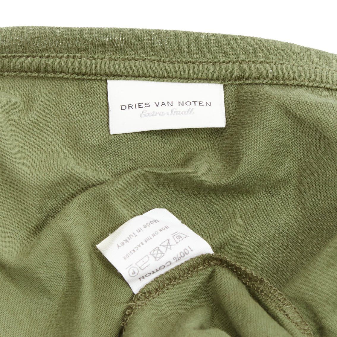 Dries Van Noten DRIES VAN NOTEN green cotton floral devore bell sleeve flutter dress XS Size XS / US 0-2 / IT 36-38 - 8 Thumbnail