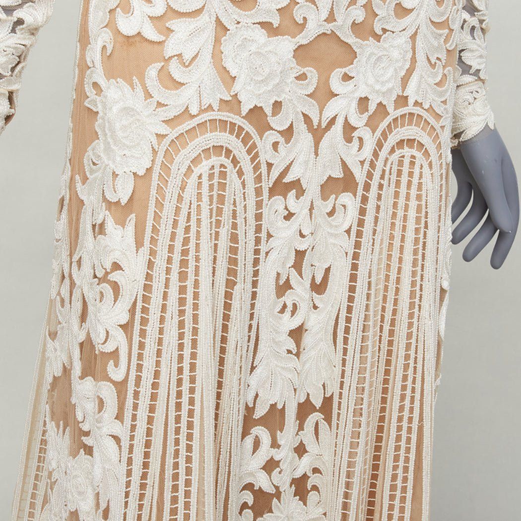 Zuhair Murad ZUHAIR MURAD Bridal 2015 Runway white pearl embellished wedding gown IT36 XXS Size XS / US 0-2 / IT 36-38 - 8 Thumbnail