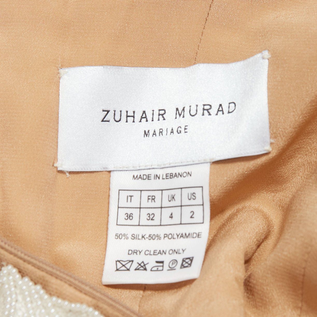 Zuhair Murad ZUHAIR MURAD Bridal 2015 Runway white pearl embellished wedding gown IT36 XXS Size XS / US 0-2 / IT 36-38 - 10 Thumbnail