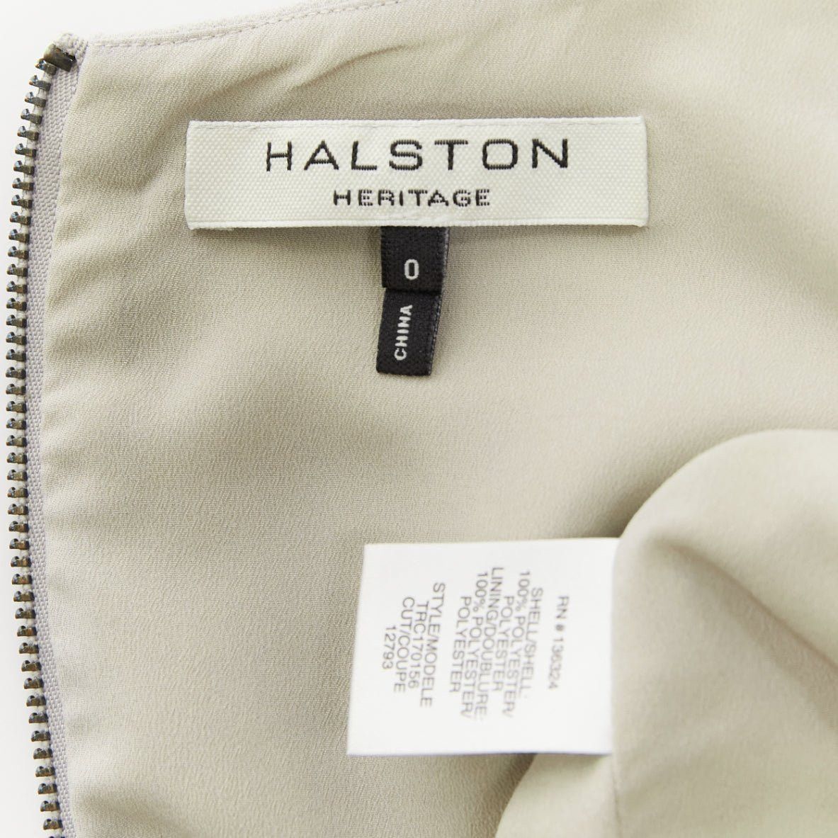 Halston Heritage HALSTON HERITAGE grey cut out drape waist asymmetric cropped jumpsuit US0 XS Size 26" / US 2 / IT 38 - 8 Thumbnail