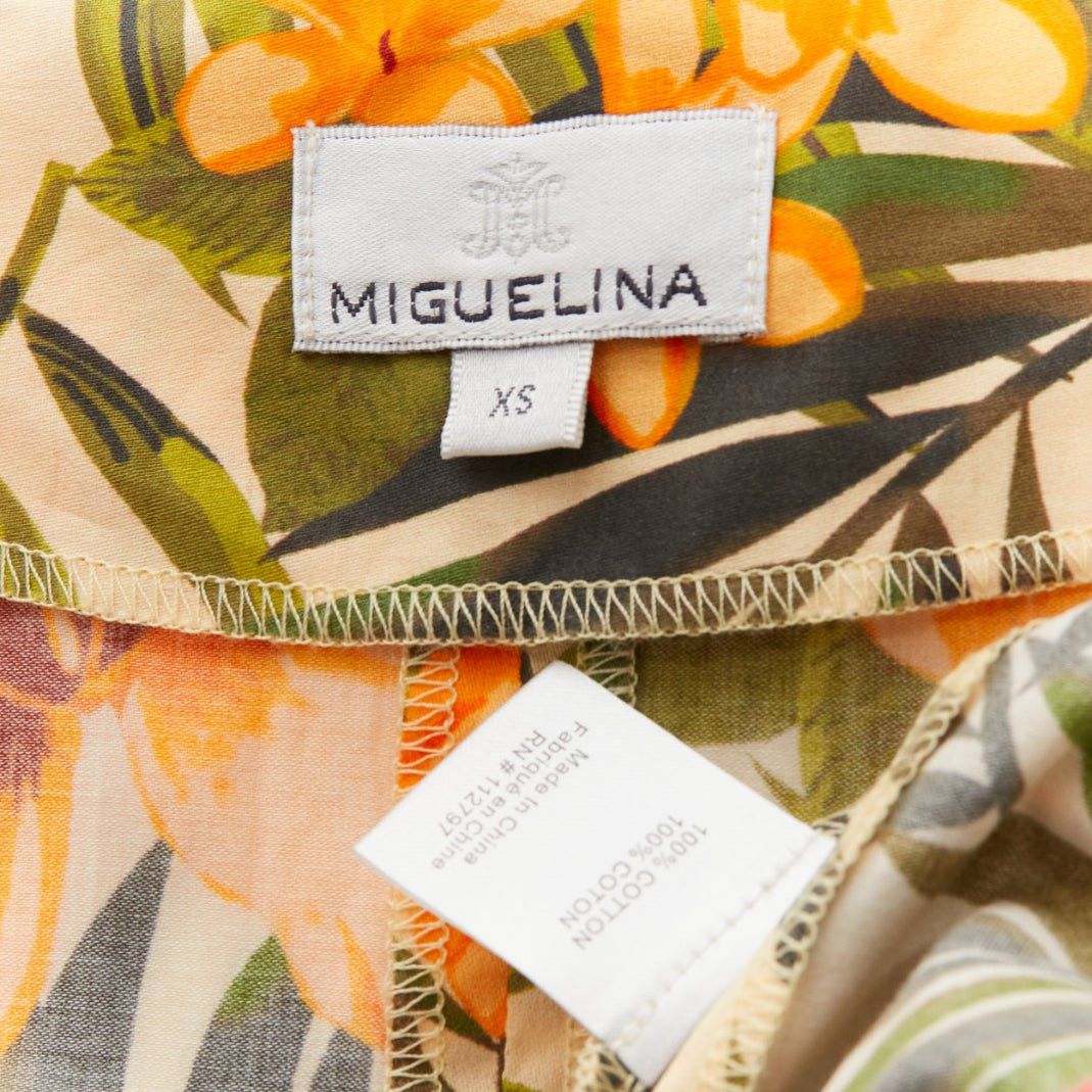 Other MIGUELINA red yellow green tropical floral print wrap jumpsuit XS Size 26" / US 2 / IT 38 - 8 Thumbnail