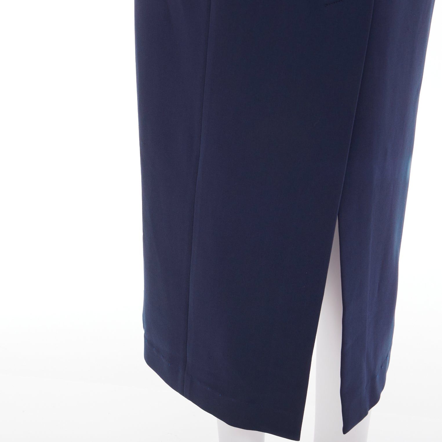 Theory THEORY navy minimal classic round neck midi shift dress US0 XS Size XS / US 0-2 / IT 36-38 - 7 Thumbnail