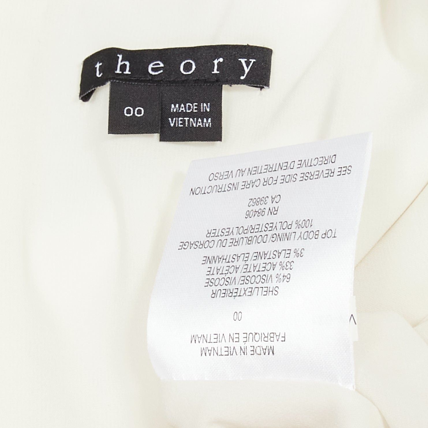 Theory THEORY Rimlan white silky layered top A-line dress US0 XS Size XS / US 0-2 / IT 36-38 - 8 Thumbnail