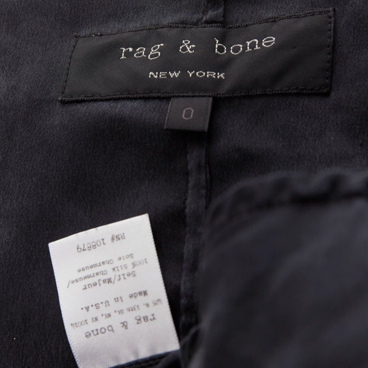 Rag & Bone RAG & BONE 100% charmeuse silk charcoal grey belted jumpsuit US0 XS Size 26" / US 2 / IT 38 - 8 Thumbnail