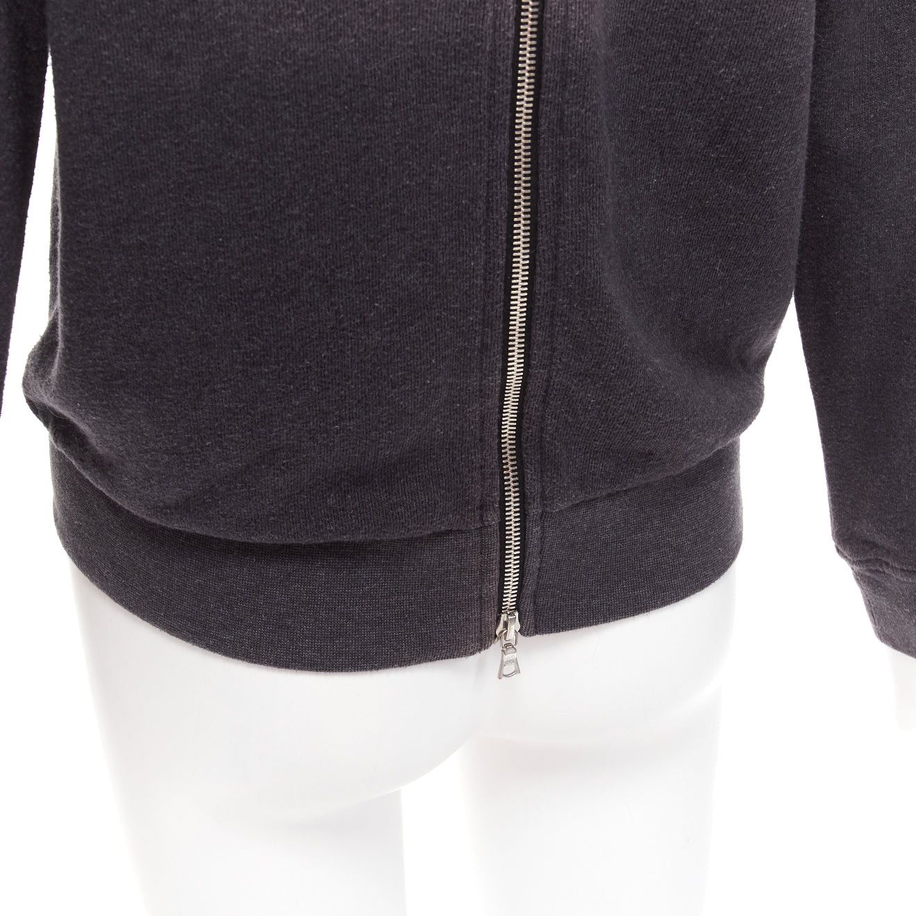 Dries Van Noten DRIES VAN NOTEN grey cotton blend silver zip back pullover sweater S Size M / US 6-8 / IT 42-44 - 7 Thumbnail