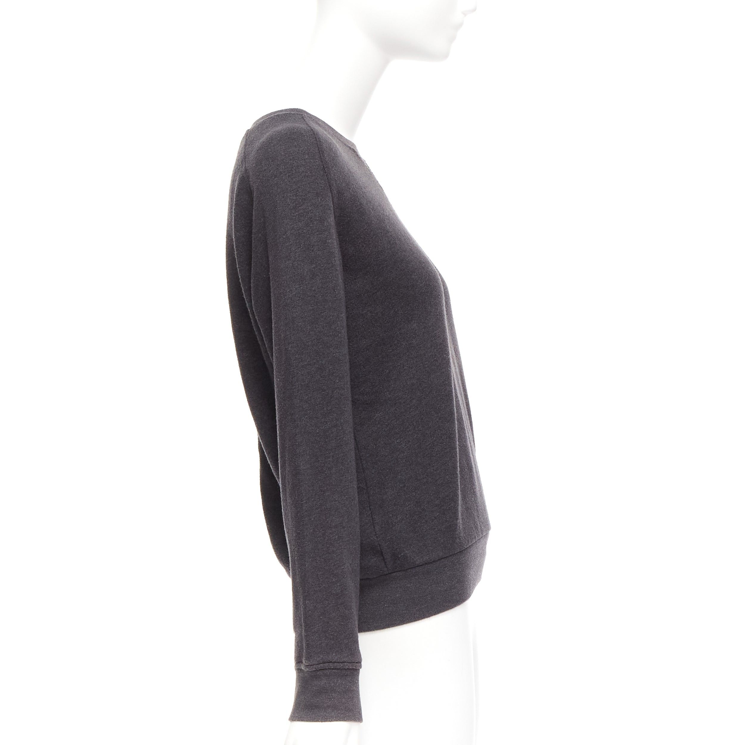 Dries Van Noten DRIES VAN NOTEN grey cotton blend silver zip back pullover sweater S Size M / US 6-8 / IT 42-44 - 4 Thumbnail