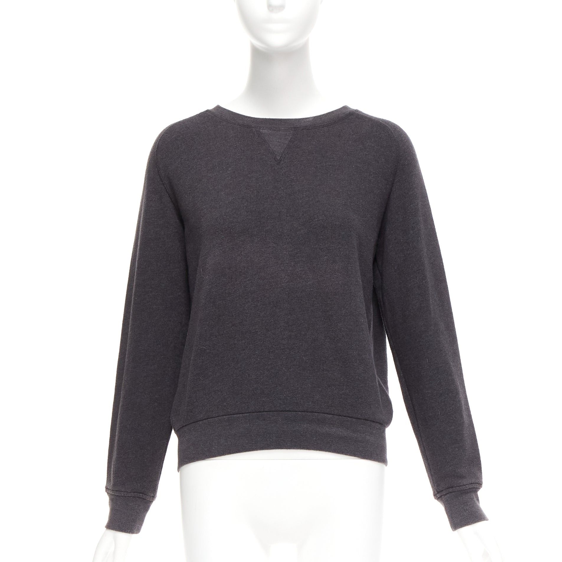 Dries Van Noten DRIES VAN NOTEN grey cotton blend silver zip back pullover sweater S Size M / US 6-8 / IT 42-44 - 2 Thumbnail