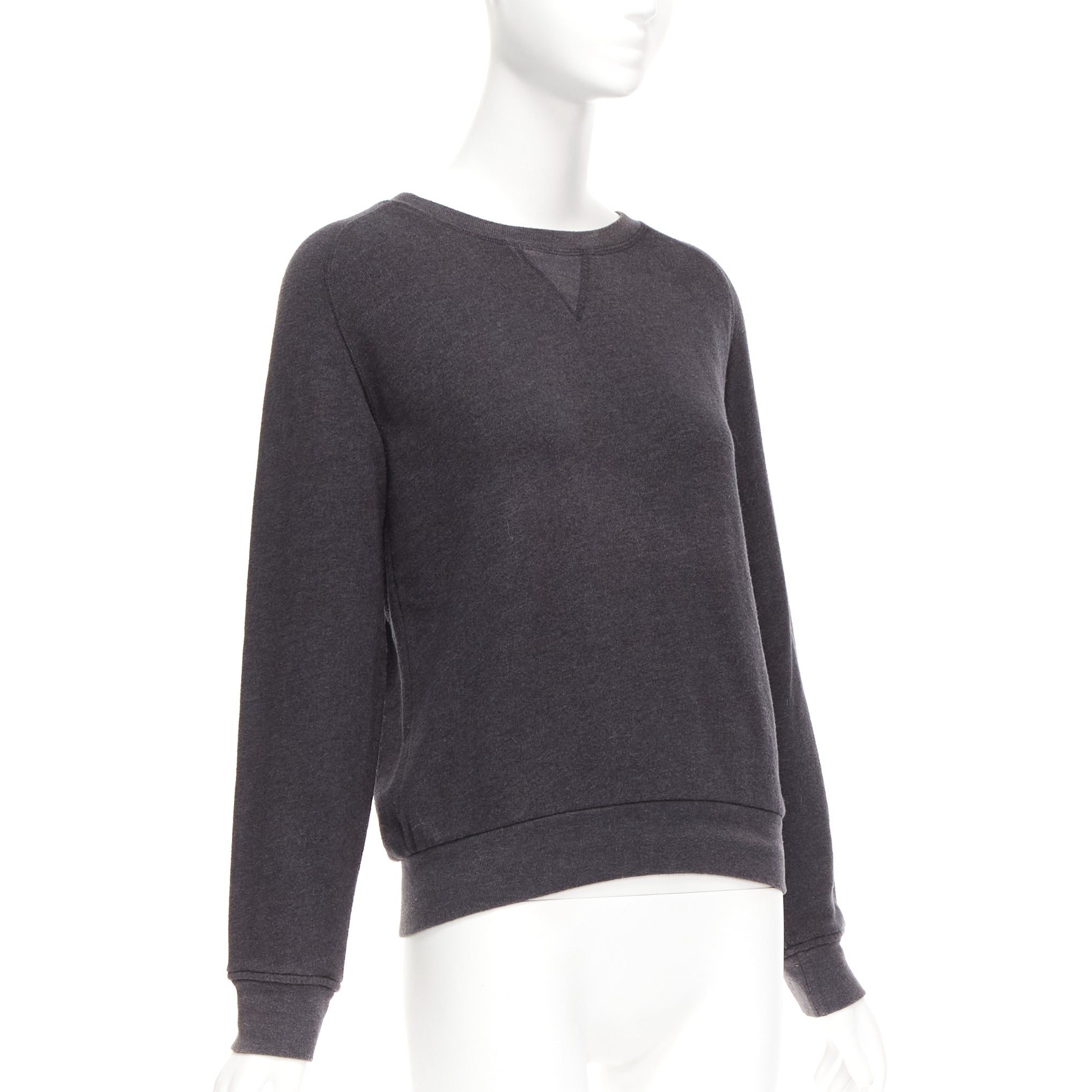 Dries Van Noten DRIES VAN NOTEN grey cotton blend silver zip back pullover sweater S Size M / US 6-8 / IT 42-44 - 3 Thumbnail
