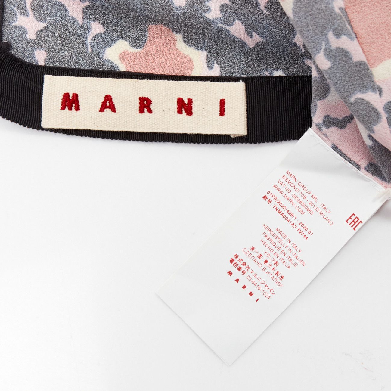 Marni MARNI pink brown abstract splash print button slit side dress IT40 S Size S / US 4 / IT 40 - 8 Thumbnail