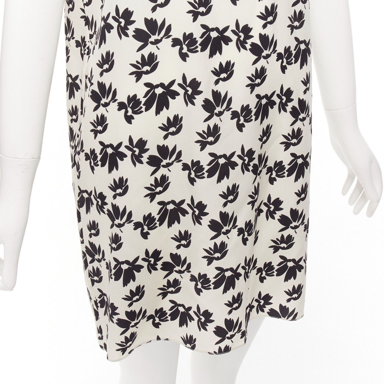 Marni MARNI white black floral print asymmetric panel dress IT42 M Size M / US 6-8 / IT 42-44 - 7 Thumbnail
