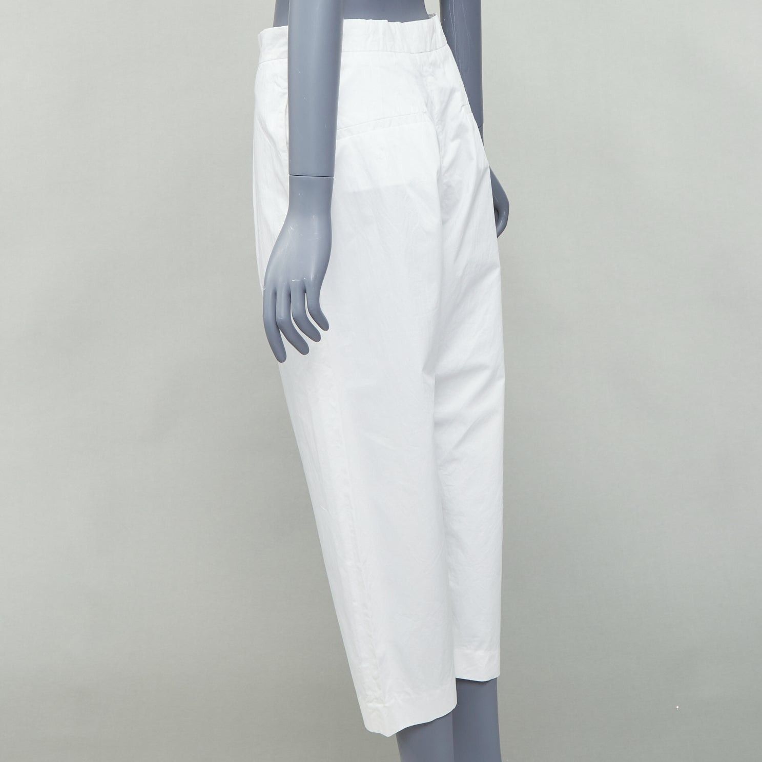 Marni MARNI white cotton pleated front high waist cropped pants IT38 XS Size 26" / US 2 / IT 38 - 6 Thumbnail