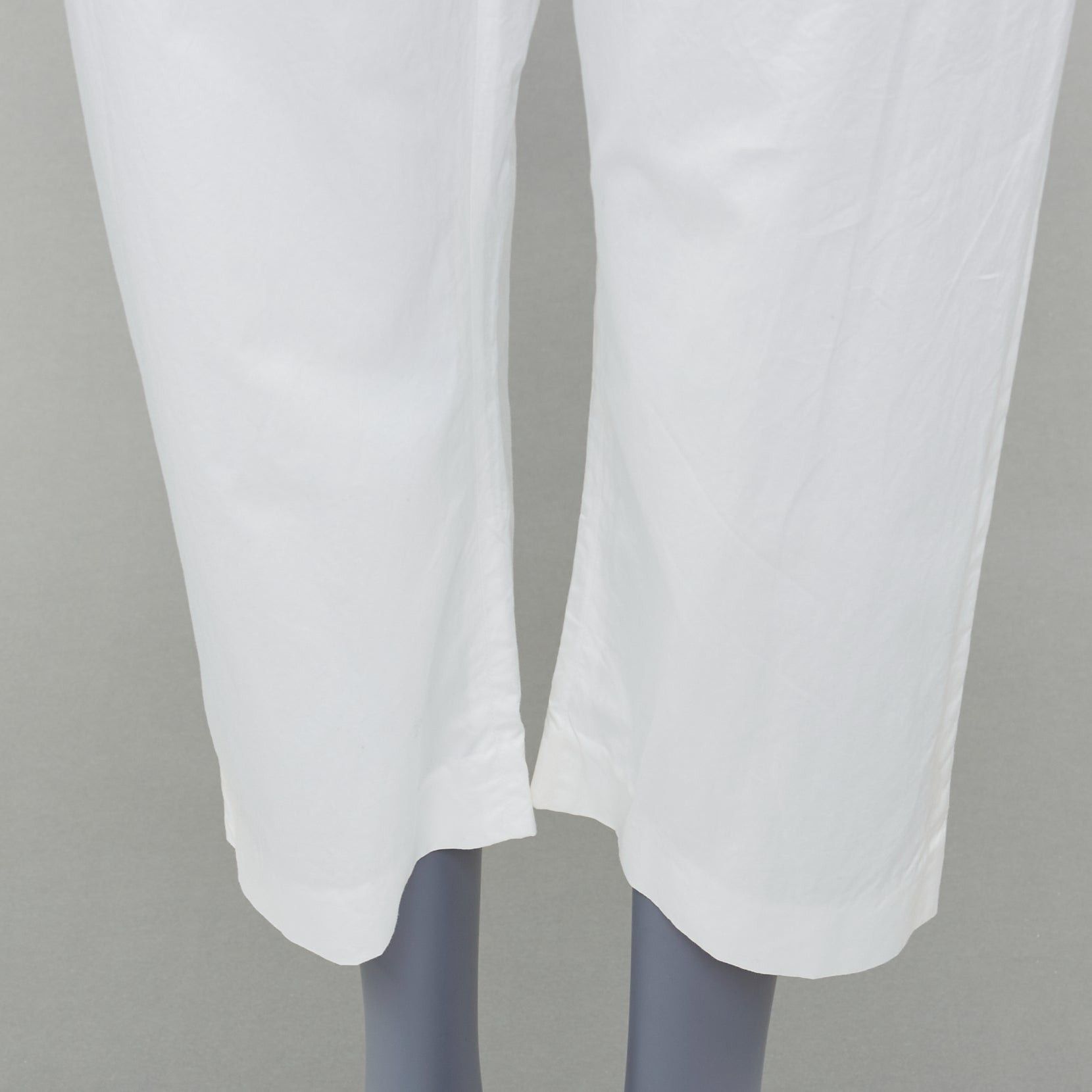 Marni MARNI white cotton pleated front high waist cropped pants IT38 XS Size 26" / US 2 / IT 38 - 7 Thumbnail