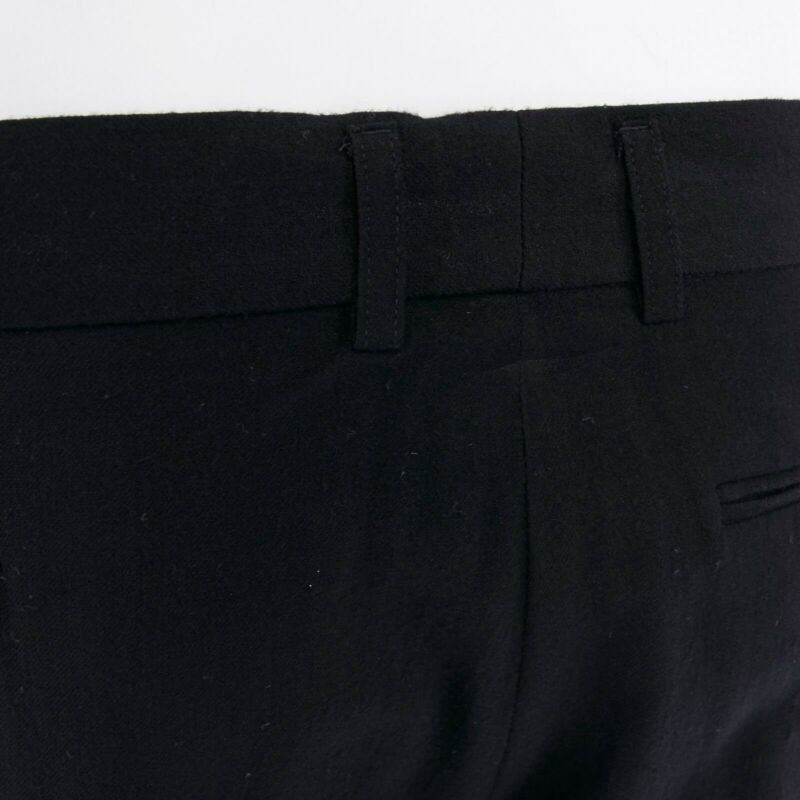 Haider Ackermann HAIDER ACKERMANN black fleece wool slim leg casual trousers pants FR36 32" Size 26" / US 2 / IT 38 - 9 Thumbnail