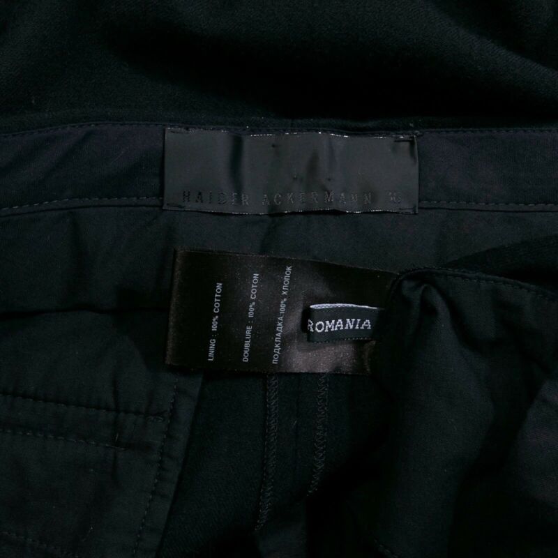 Haider Ackermann HAIDER ACKERMANN black fleece wool slim leg casual trousers pants FR36 32" Size 26" / US 2 / IT 38 - 10 Thumbnail