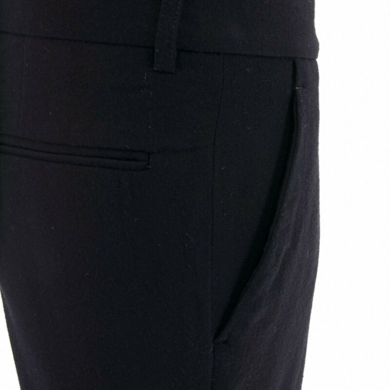 Haider Ackermann HAIDER ACKERMANN black fleece wool slim leg casual trousers pants FR36 32" Size 26" / US 2 / IT 38 - 8 Thumbnail