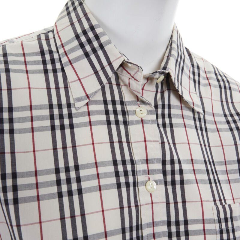 Burberry vintage BURBERRY House Check cotton long sleeve slim fit shirt top M Size M / US 6-8 / IT 42-44 - 6 Thumbnail