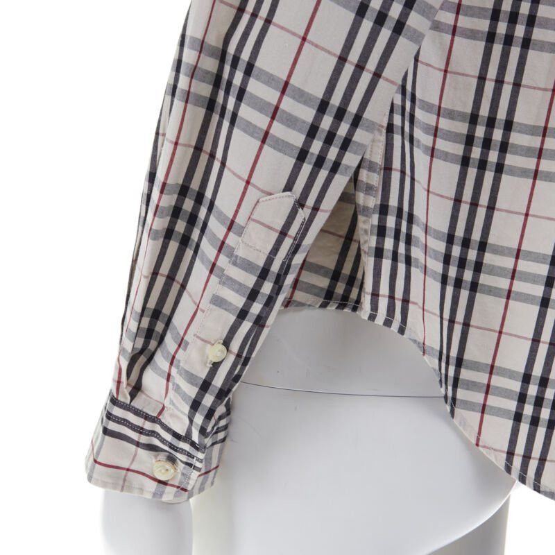 Burberry vintage BURBERRY House Check cotton long sleeve slim fit shirt top M Size M / US 6-8 / IT 42-44 - 8 Thumbnail