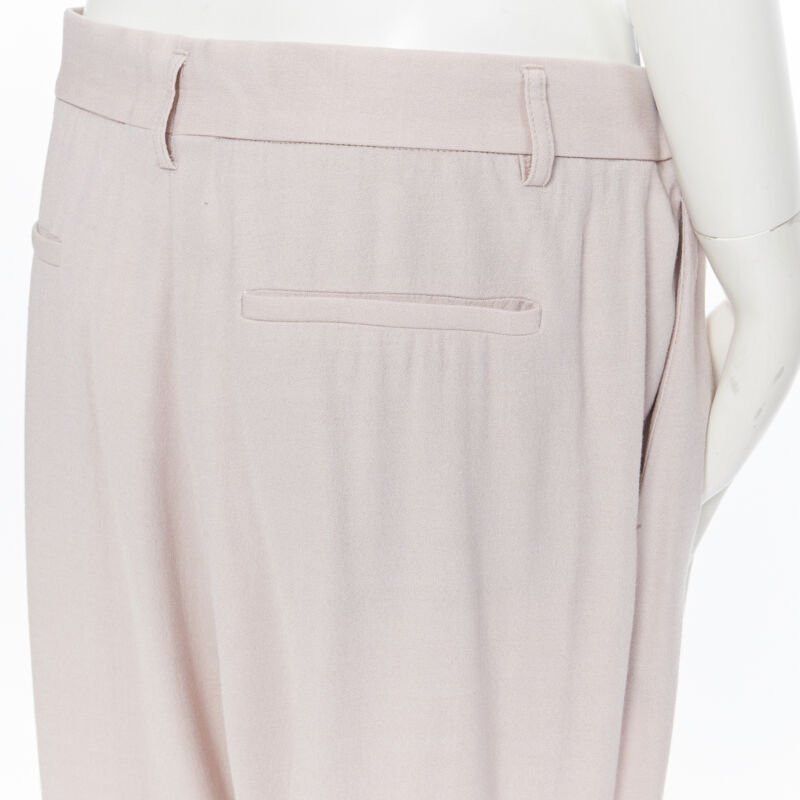 Haider Ackermann HAIDER ACKERMANN rayon wool blush pink wide leg trousers FR38 Size 27" / US 4 / IT 40 - 2 Thumbnail