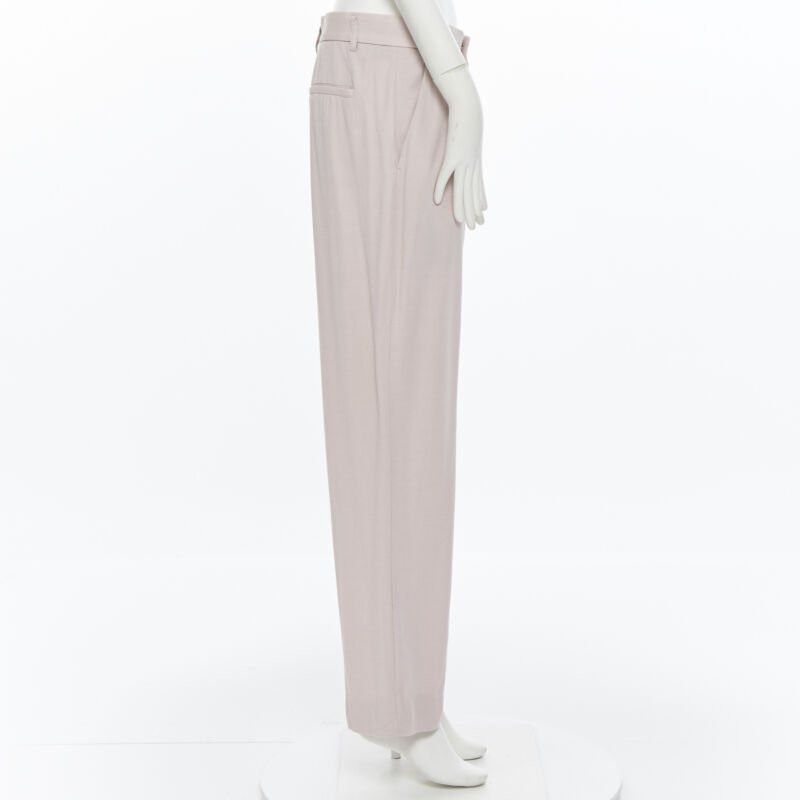Haider Ackermann HAIDER ACKERMANN rayon wool blush pink wide leg trousers FR38 Size 27" / US 4 / IT 40 - 4 Thumbnail