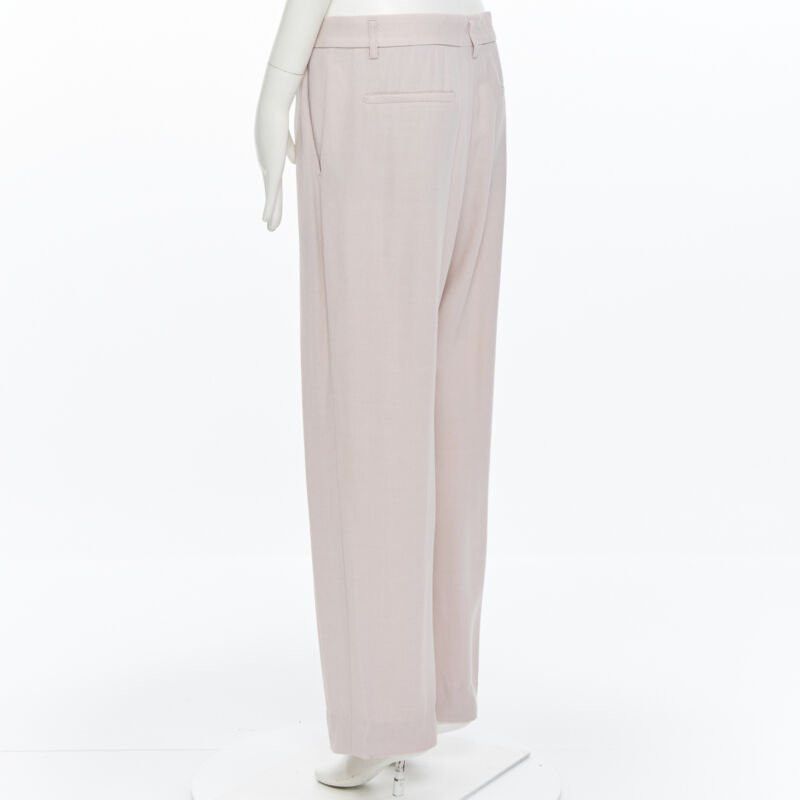 Haider Ackermann HAIDER ACKERMANN rayon wool blush pink wide leg trousers FR38 Size 27" / US 4 / IT 40 - 6 Thumbnail