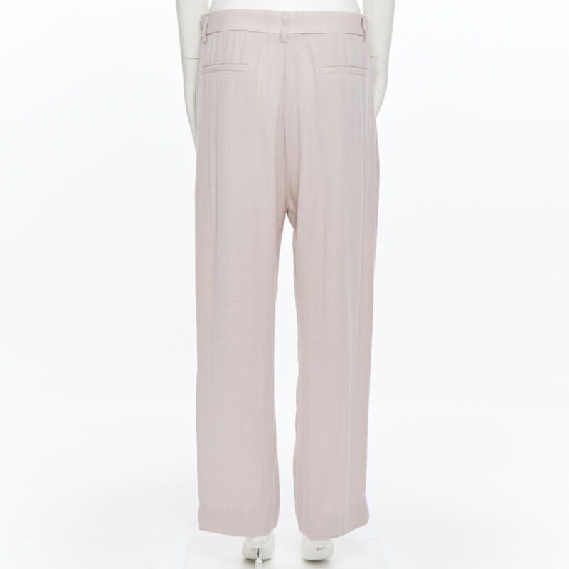 Haider Ackermann HAIDER ACKERMANN rayon wool blush pink wide leg trousers FR38 Size 27" / US 4 / IT 40 - 5 Thumbnail