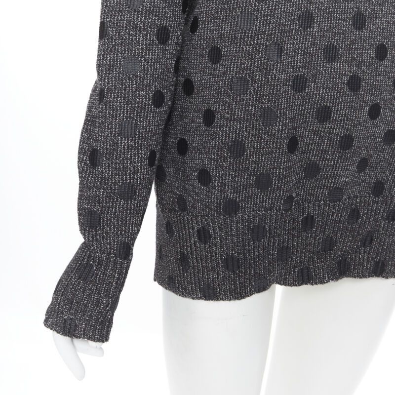 Markus Lupfer MARKUS LUPFER cotton blend knit grey polka dot printed oversized sweater L Size L / US 10 / IT 46 - 8 Thumbnail