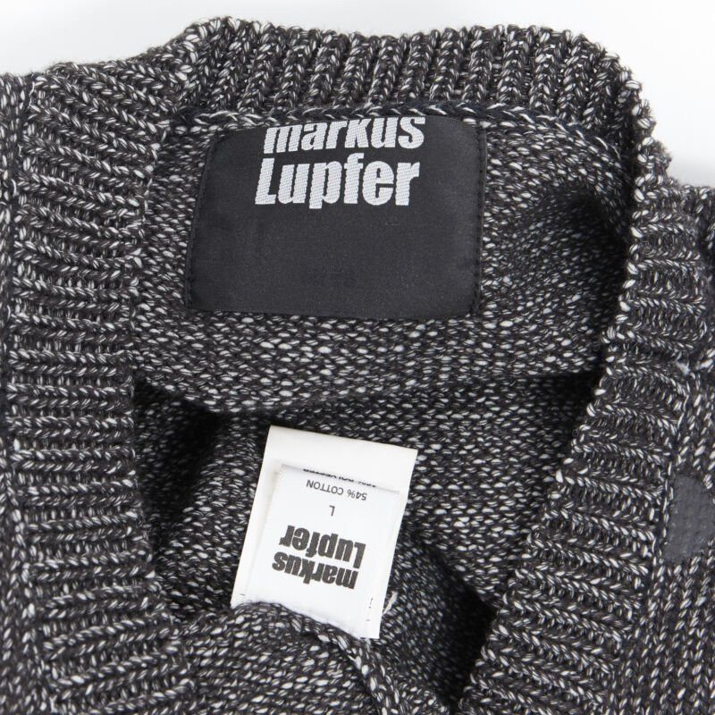 Markus Lupfer MARKUS LUPFER cotton blend knit grey polka dot printed oversized sweater L Size L / US 10 / IT 46 - 9 Thumbnail