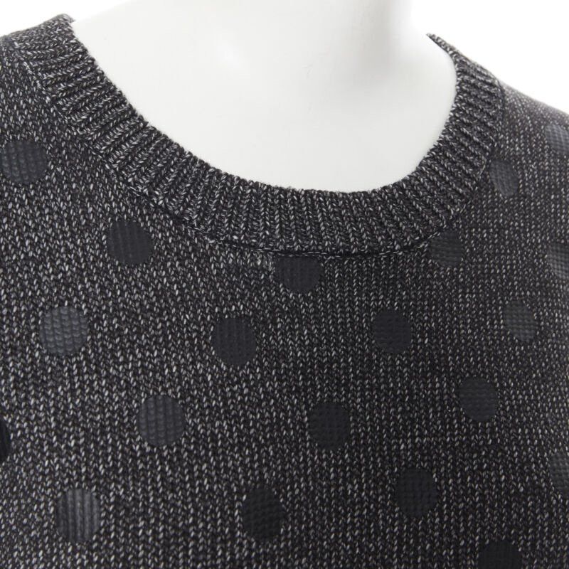 Markus Lupfer MARKUS LUPFER cotton blend knit grey polka dot printed oversized sweater L Size L / US 10 / IT 46 - 7 Thumbnail