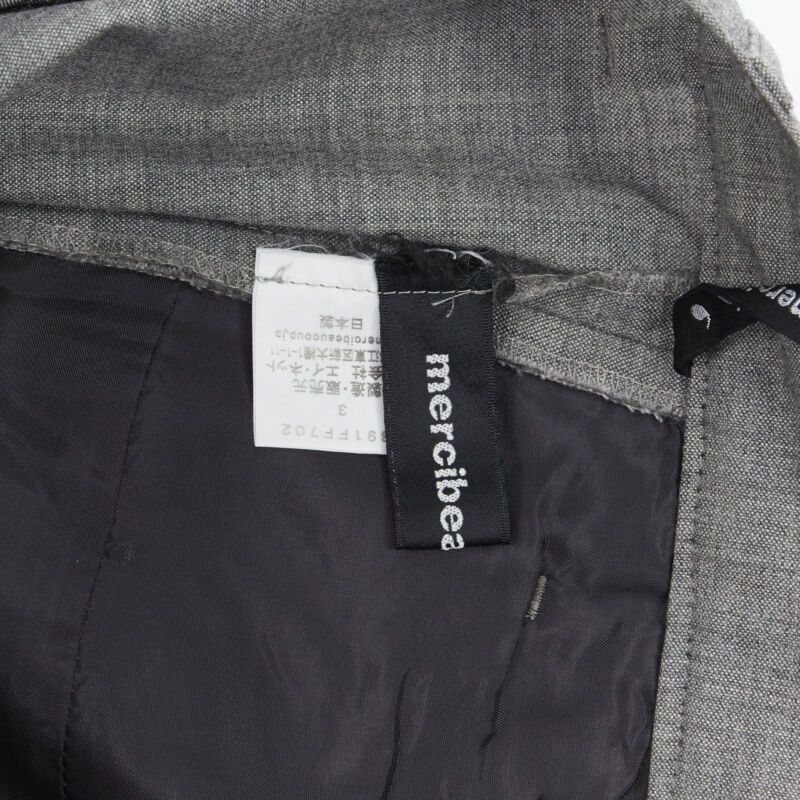 mercibeaucoup MERCIBEAUCOUP grey wool reversed back to front dropped crotch trousers JP3 L Size 27" / US 4 / IT 40 - 10 Thumbnail