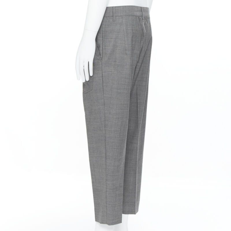 mercibeaucoup MERCIBEAUCOUP grey wool reversed back to front dropped crotch trousers JP3 L Size 27" / US 4 / IT 40 - 6 Thumbnail